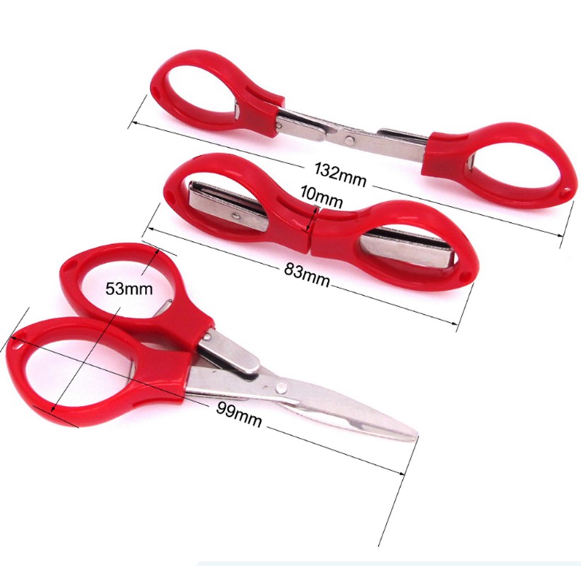 1Pcs Folding Camping Stainless Steel Scissors Keychain Fishing Scissor Pocket Mini Cutter Crafts Sewing Safe