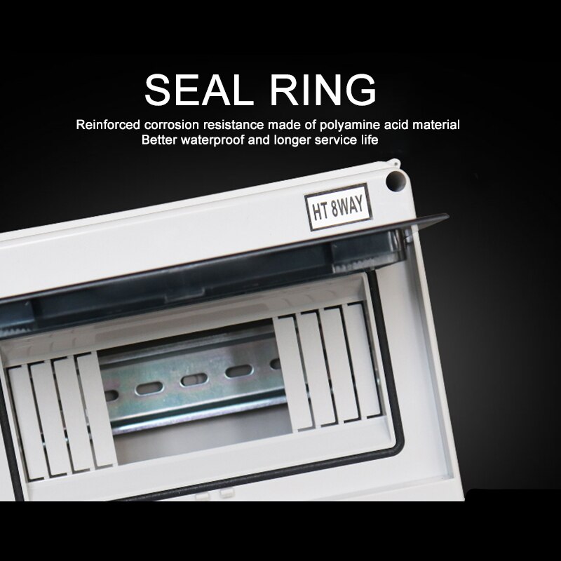 8 Way Plastic Electrical Distribution Box Waterproof MCB Box Enclosure Box Junction Box HT Series