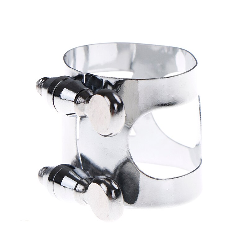 1 stück blattschraube für altsaxophon-mundstück, metallclip-befestigung: Silber