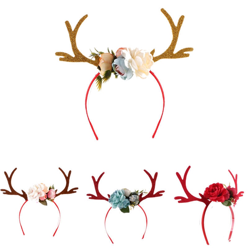 Jule pandebånd julemand julefest indretning hovedbeklædning hårbånd lås hoved bøjle rensdyr gevirer pandebånd