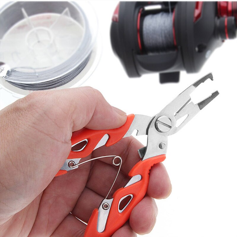 Fishing Plier+Oxford bag Scissor Braid Line Lure Cutter Hook Remover Tackle Tool Cutting Fish Use Tongs Scissors Fishing Pliers