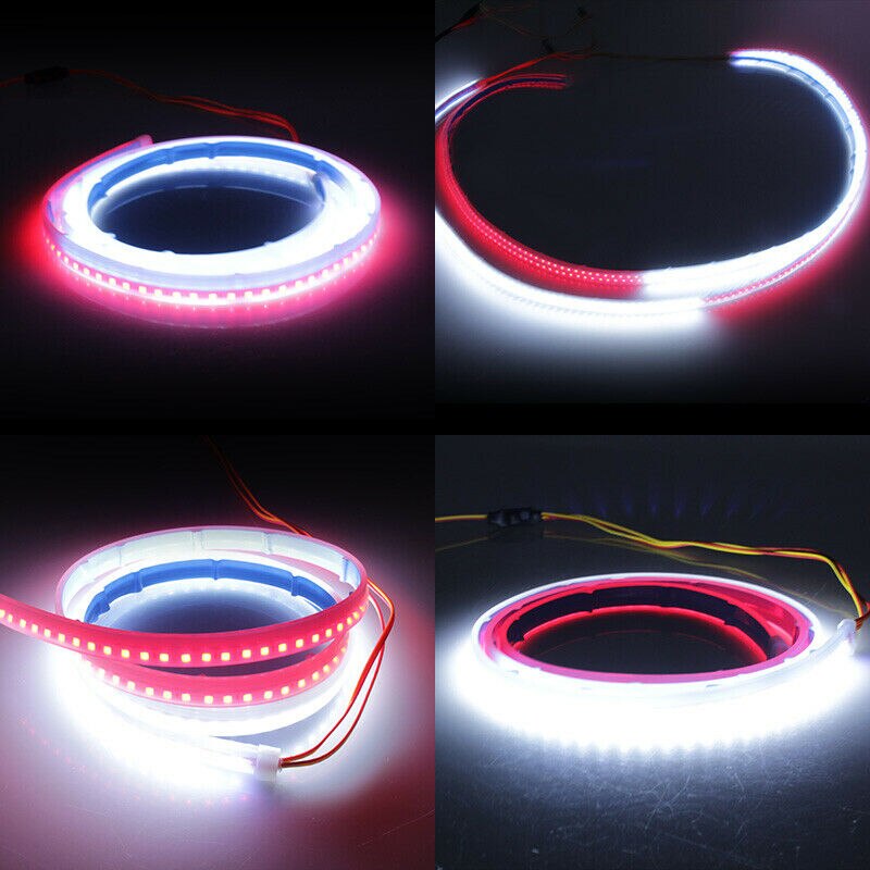 Lamp Car Light 2835 SMD DC 12V PVC Automatic 1Pair 120CM Anti-collision