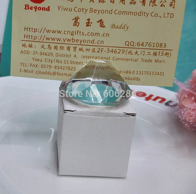 10 stk/parti bryllup bord dekoration diamant krystal bord kortholder fotoholder til bryllup favoriserer