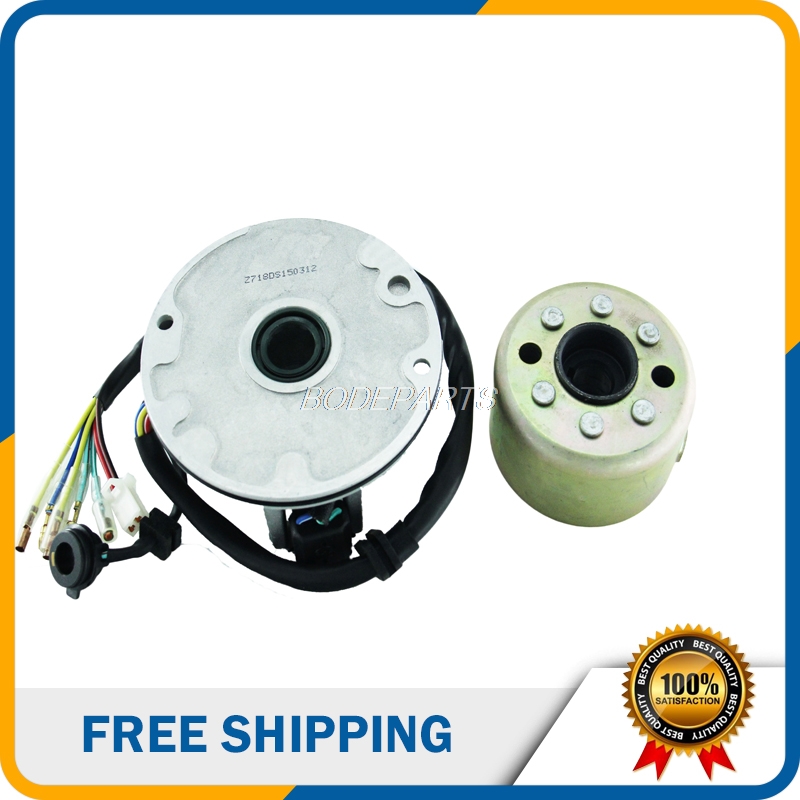Bobina magnética para motocicletas, frete grátis acessórios para motocicletas de alta velocidade kits de motor stator e rotor para zongshen zs 155cc óleo-refrigerado motor do motor