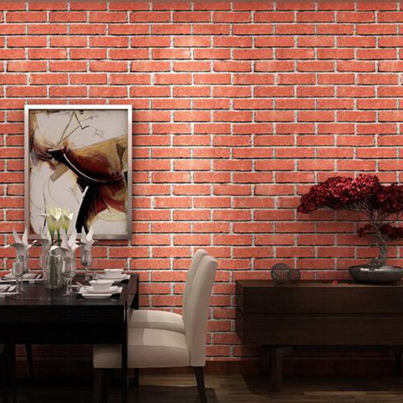 3D Baksteen Patroon Vliesbehang Retro Zelfklevende Behang Voor Thuis Decoratie Woonkamer Slaapkamer Muur Decor 10M