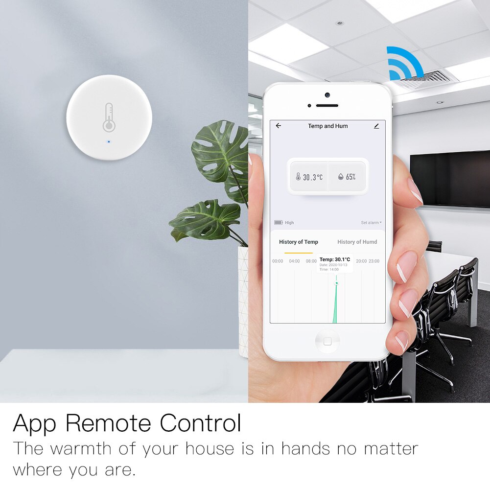 Tuya smart zigbee älykäs lämpötila- ja kosteusanturi akkukäyttöinen suojaus tuya smart life -sovelluksella alexa google home