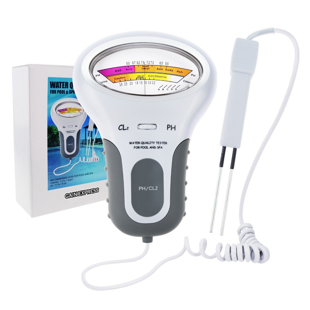 Draagbare 2 In 1 Water Ph En Gratis Chloor CL2 Level Tester Meter Voor Zwembad Spa Drinkwater Tester