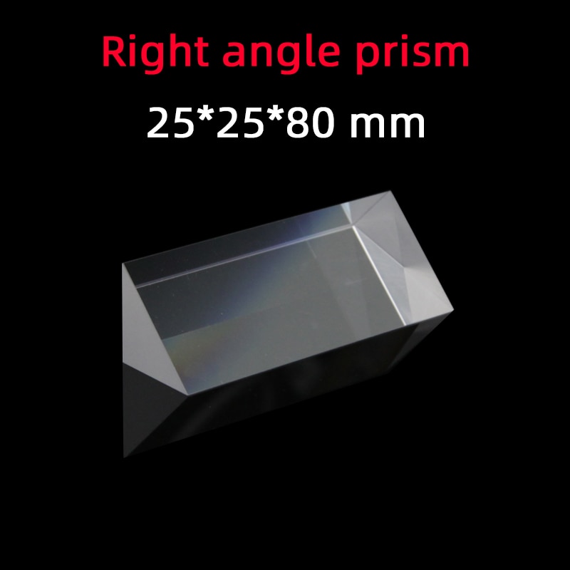 25*25*80 Haakse Prisma Materiaal K9 Breking Prisma Optische Glas Reflecterende Prisma Fabriek Maatwerk