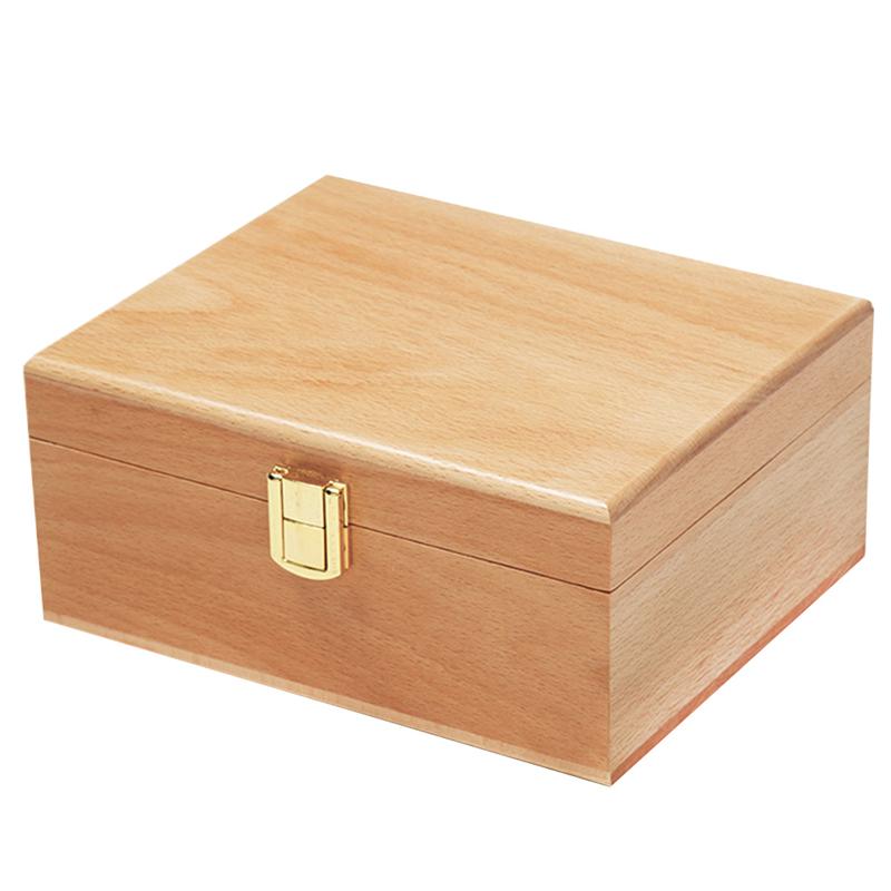 Wooden Sewing Case Storage Box Retro Wooden Case Sundries Storage Box for Desk Home Organizer
