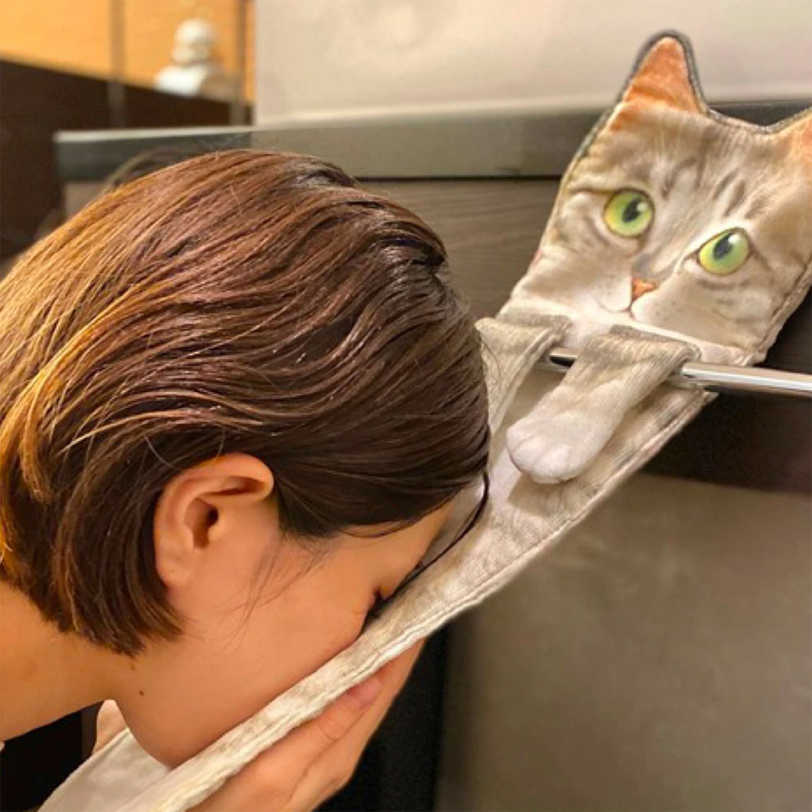 divertenti asciugamani per gatti cucina bagno asciugamano palla con anelli per appendere asciugamani creativi in microfibra morbida e assorbente ad asciugatura rapida