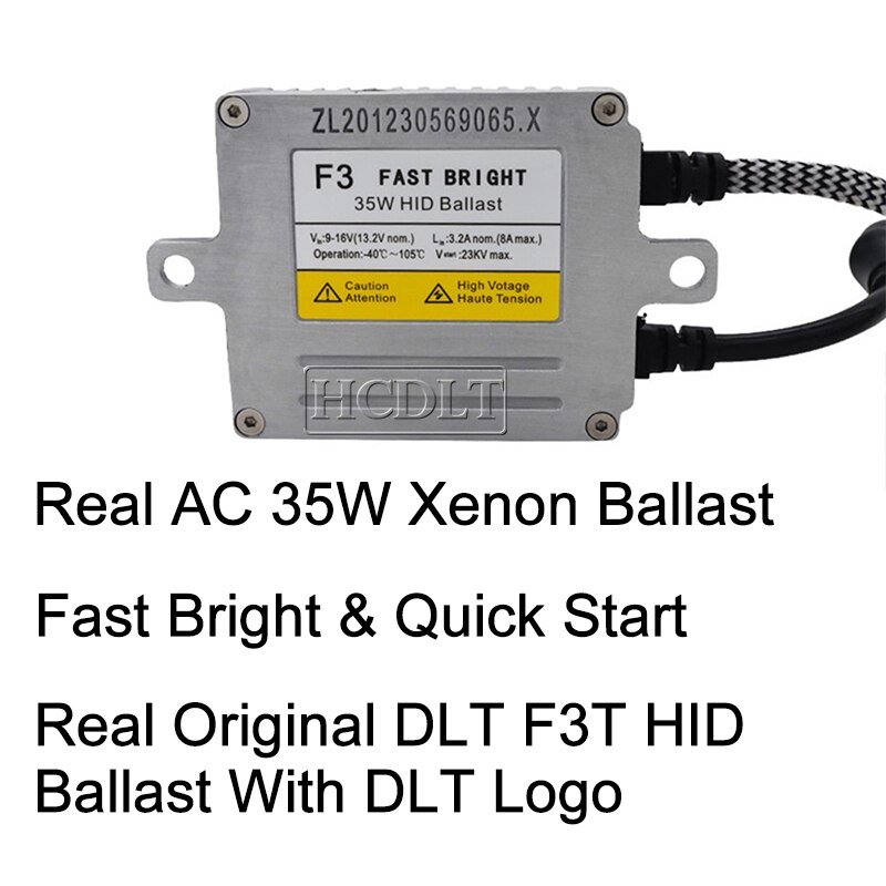 HCDLT 1X AC 35W DLT F3T Xenon HID Ballast 12V Car Light Fast Start Reactor Xenon DLT F3 HID Digital Slim Ballast Block Ignition