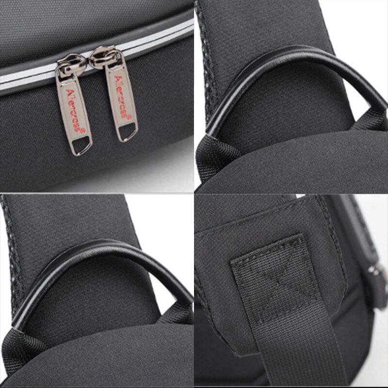 Multifunction shoulder bag for men Waterproof Short Trip Chest Bag Anti Theft Men Crossbody Bags Oxford USB Charging