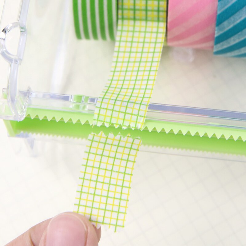4 pcs/Lot Cute paper tape cuter Scrapbooking tools dispenser Desk pen holder organizer Stationery Office School supplies A6071