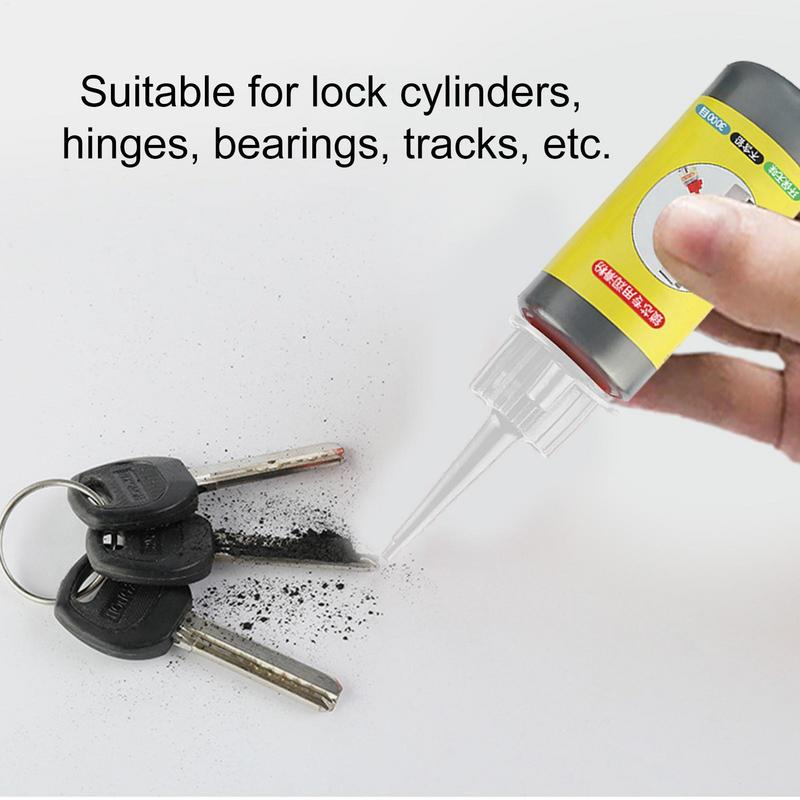 Smøremiddel for 60ml låsesylindere, grafittpulver, spesielt mekanisk smøremiddel for låshull, nøkkelhull, dørvindu, nøkkelverktøytilbehør
