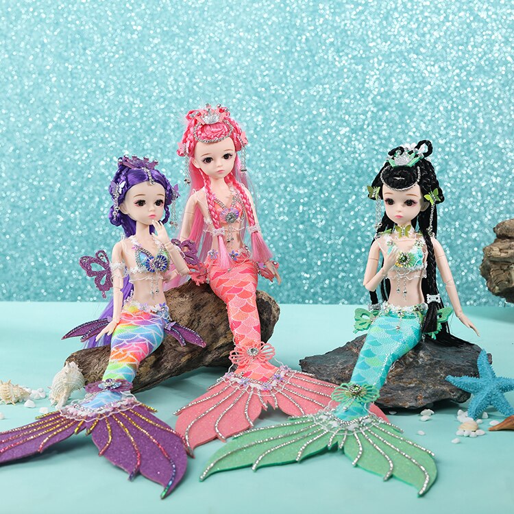 30cm havfrue dukker kinesisk kostume dukke gammel stil jakkesæt hanfu dukke prinsesse legetøj vinyl 12 led retro dukker  zh096
