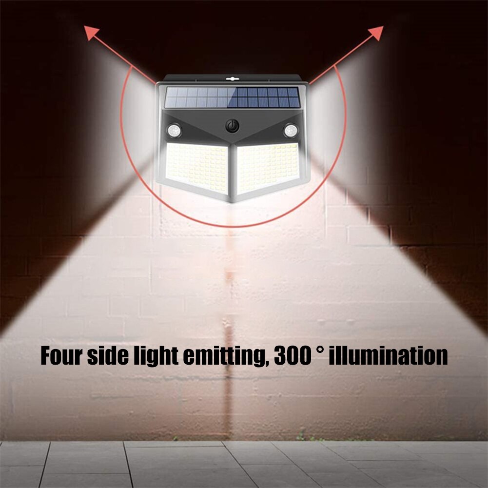 1/2pcs 160/260 LED Solar Light 3 Mode Motion Sensor Wall Lamp Waterproof Outdoor Lamps Lighting Control Pathway Yard Street Lamp