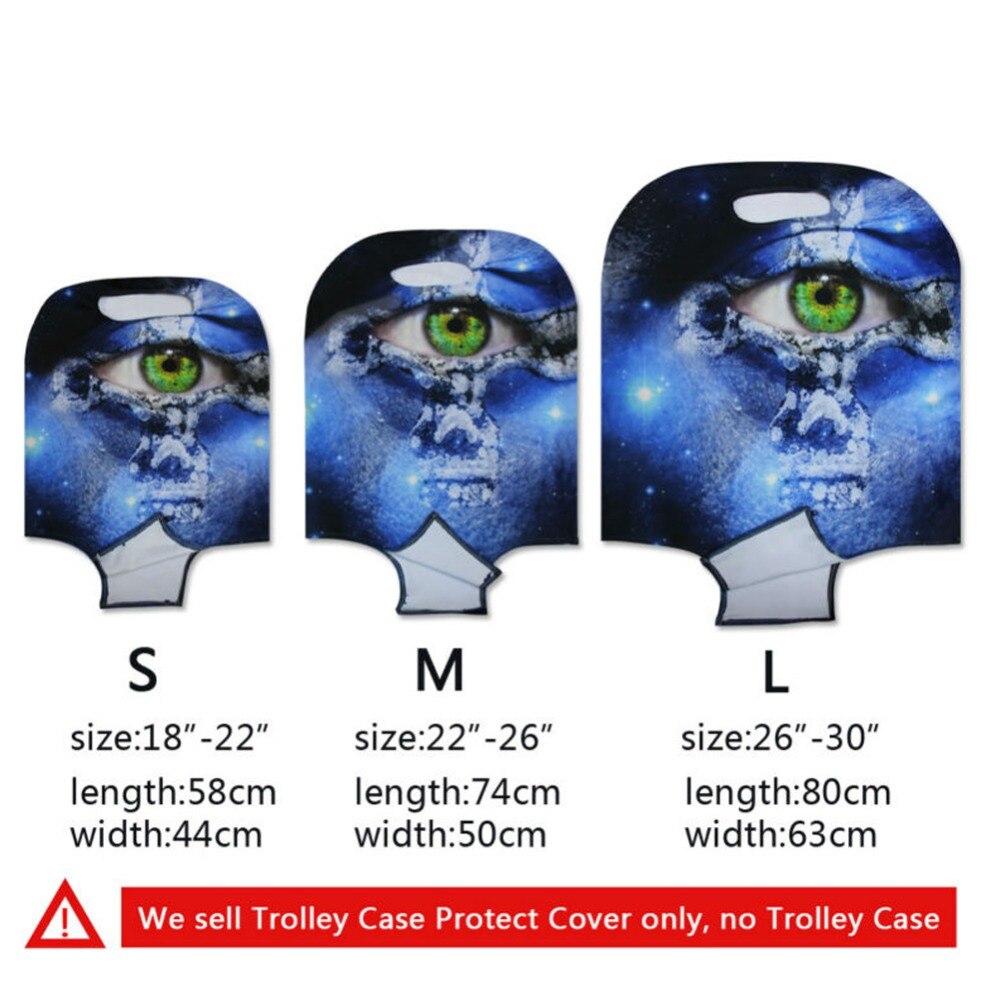 Luggage Cover - S/M/L - Dolphins Moon Print - Elastic, Waterproof, Dust-proof - For 18-30 Inch Trolley