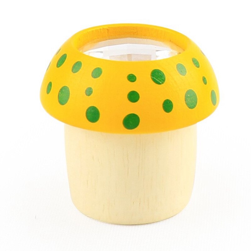 4 Stck Holz Pilz Kaleidoskop Spielzeug Baby Puzzle Erkundung Spielzeug Multi-Winkel Spiegel Bunte ic Quaddel für Kind
