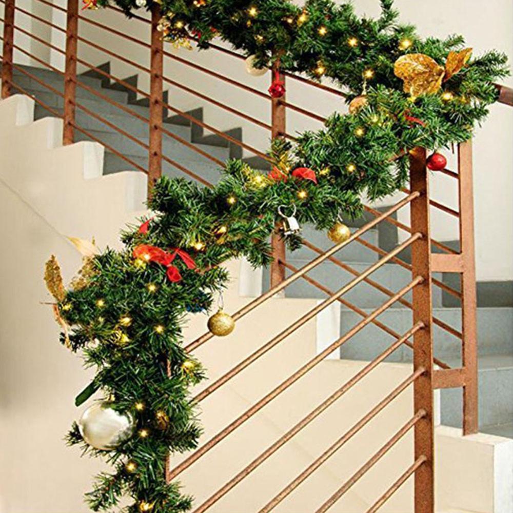 2.7m Pine Christmas Garland Decorative Green Christmas Garland Artificial Xmas Tree Rattan Banner Decoration Ship