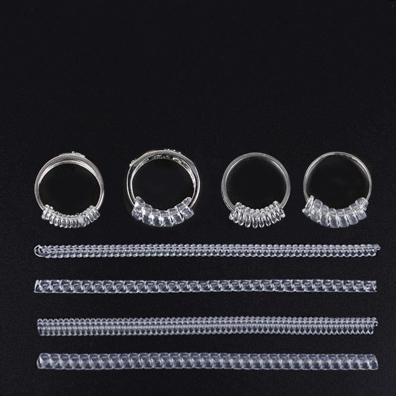 4 Maten/Set Plastic Ring Maat Richter Insert Guard Tightener Reducer Resizen Fitter Sieraden Gereedschap Acccessories