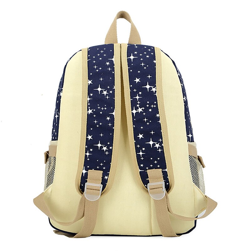 3 unids/set bolsas para la Escuela de las niñas adolescentes mujeres mochila Star Impresión de lona mochilas para niños mochila bolsa de viaje mochilas