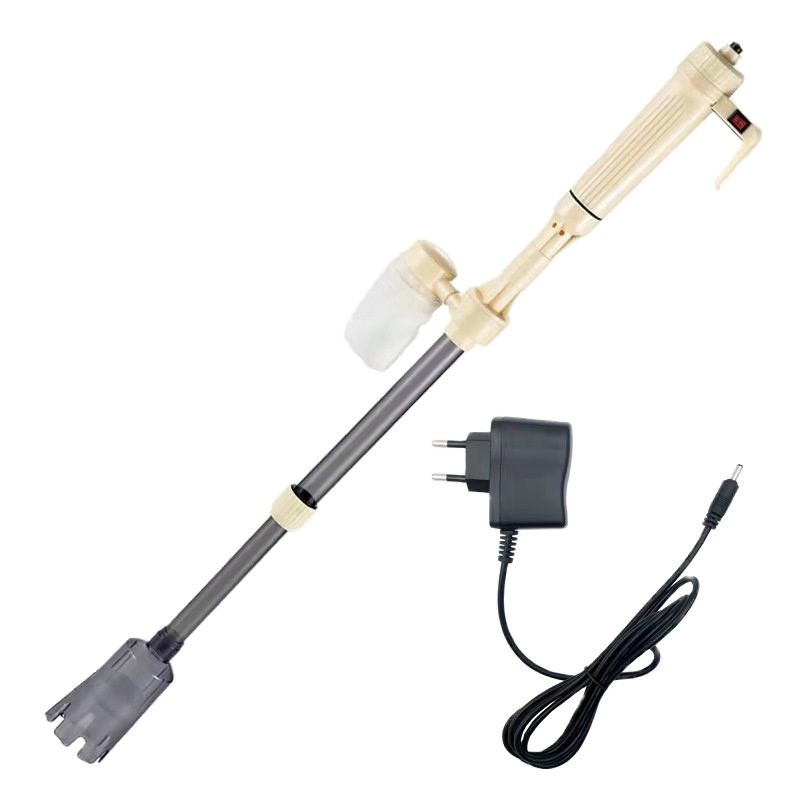 Electric Aquarium Gravel Cleaner AC/Battery Powered Fish Tank Siphon Water Change Cleaning Tool Sand Washing Filter Brush
