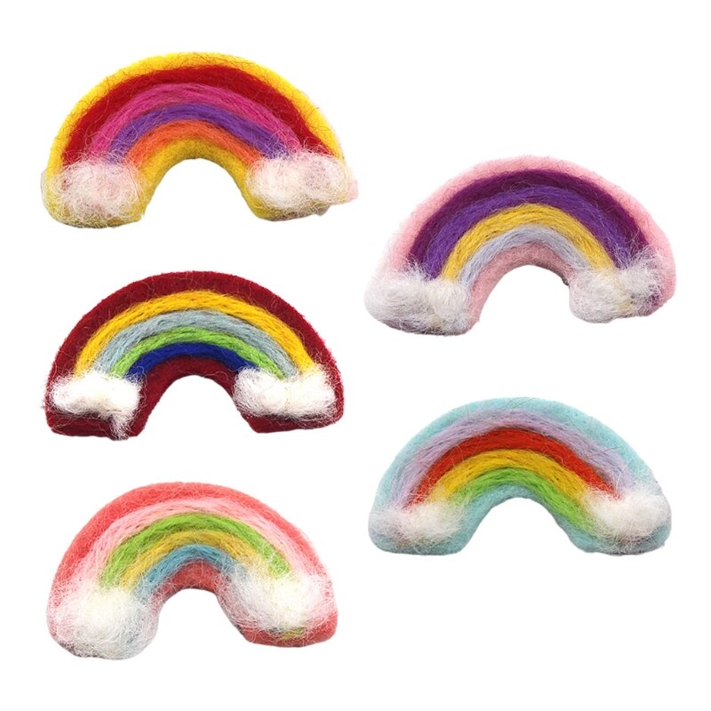 5 Pcs DIY Handmade Baby Felt Rainbow Home Party Decorations Photography Props J60B