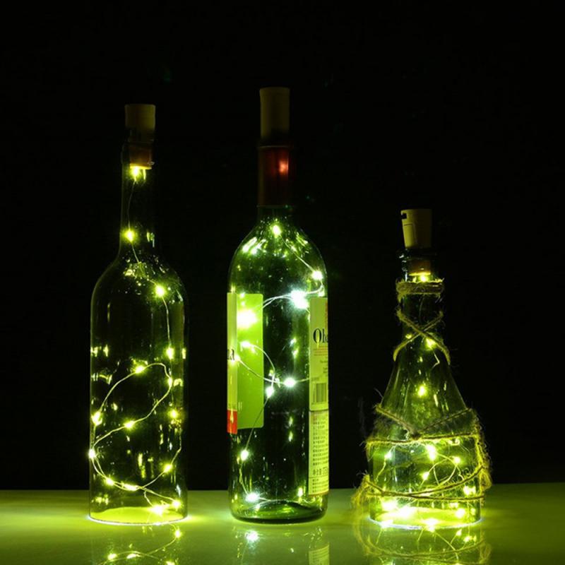 Laterne Lagerung Kerze Kork Schnur Licht LED Kupfer Draht Licht verrotten Wein Kork Dekoration Schnur Licht Party Dekorationen