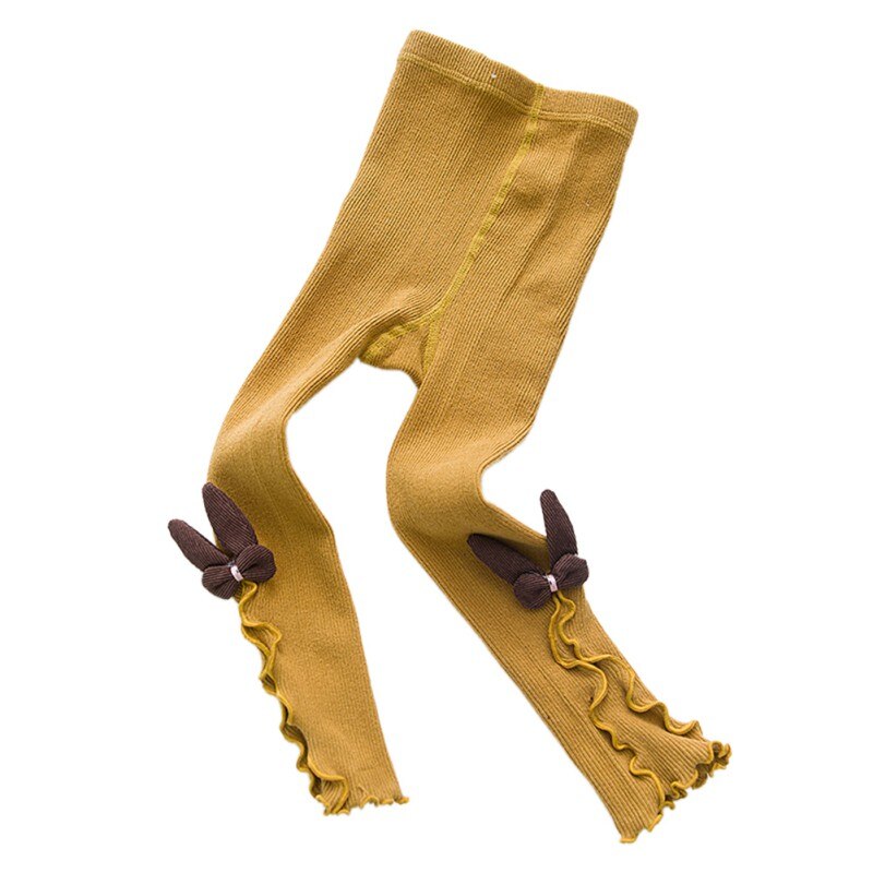Herbst Winter Kinder Mädchen Gestrickte Leggings Kinder Feste Legging Baby Kleinkind Casual Ankle Bowknot Strümpfe: Y / M