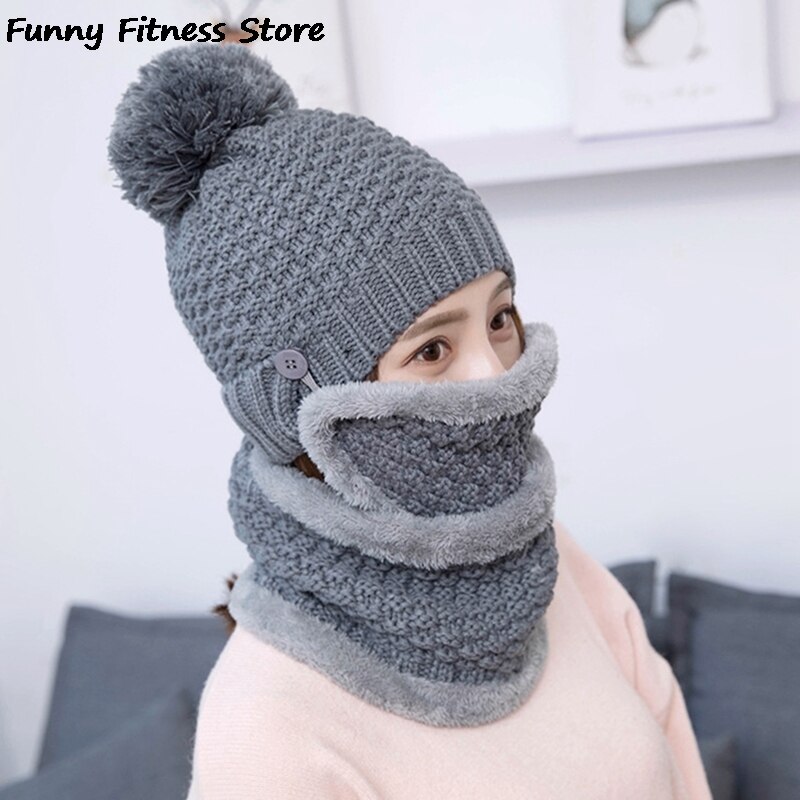 Outdoor Climbing Hat Keep Warm Knitwear Soft Plush Windproof Winter Mountain Hats for Women Men Riding Skiing Skating Bonnet: D