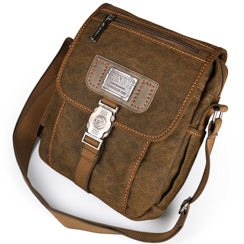Mannen Tas Canvas Schoudertassen Leisure Slijtvast Retro Cross Messenger Vintage Tas Casual Mode Crossbody Tas