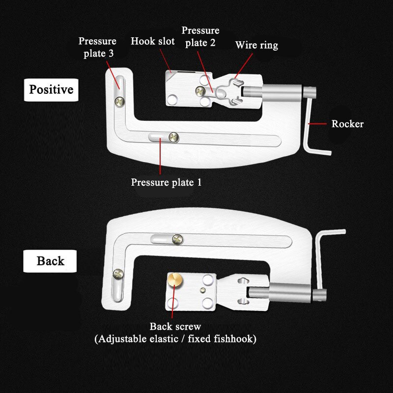 Binding Semi Automatische Vishaken Line Tier Machine Draagbare Roestvrij Staal Vis Haak Lijn Knoper Vissen Accessoires