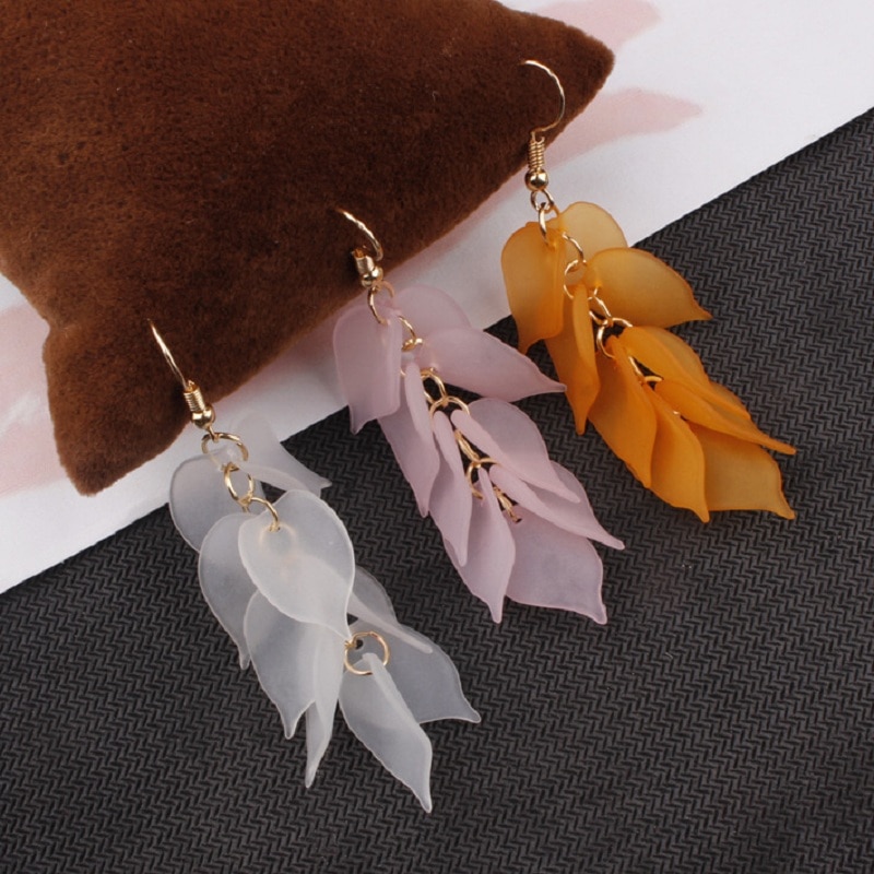 Pendientes colgantes para mujer, aretes largos, flores colgantes, bodas, fiestas, para mujer, novedad de