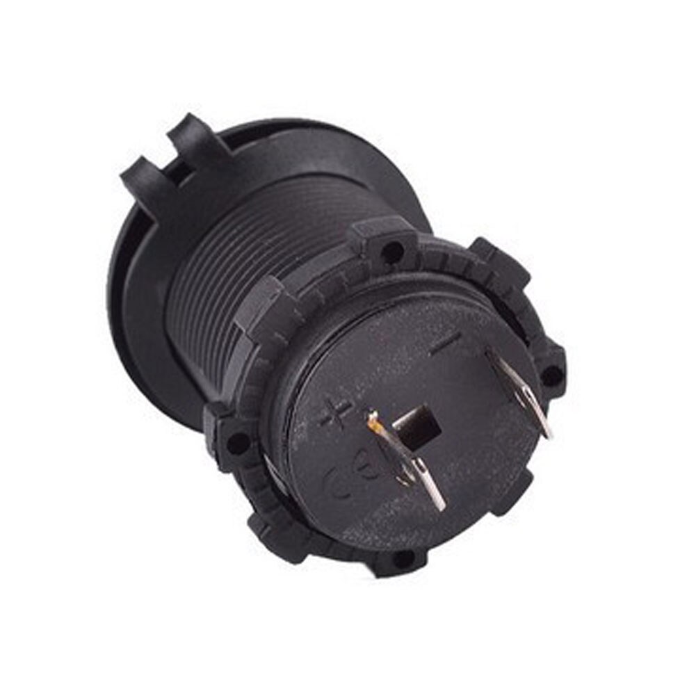 12V Voiture Étanche Prise De Courant Prise de courant Moto Voiture Bateau Tracteur Accessoire De Voiture-style Couleur Noire