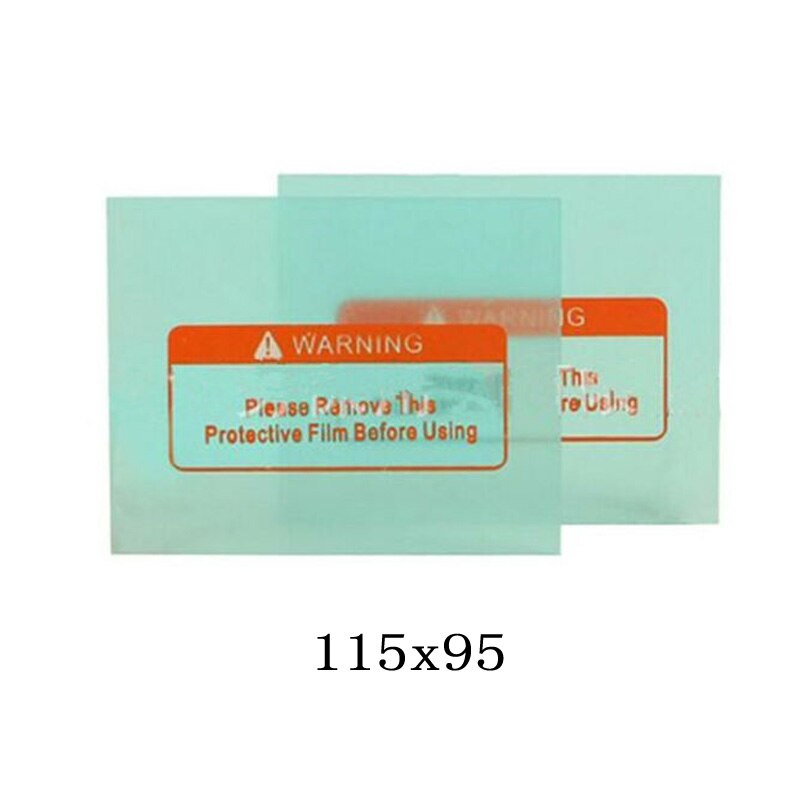 10 stk beskyttende plastdeksel gjennomsiktig sveisehjelm glassplate linse til mørkere hjelm sveisehjelmer: 115 x 95mm