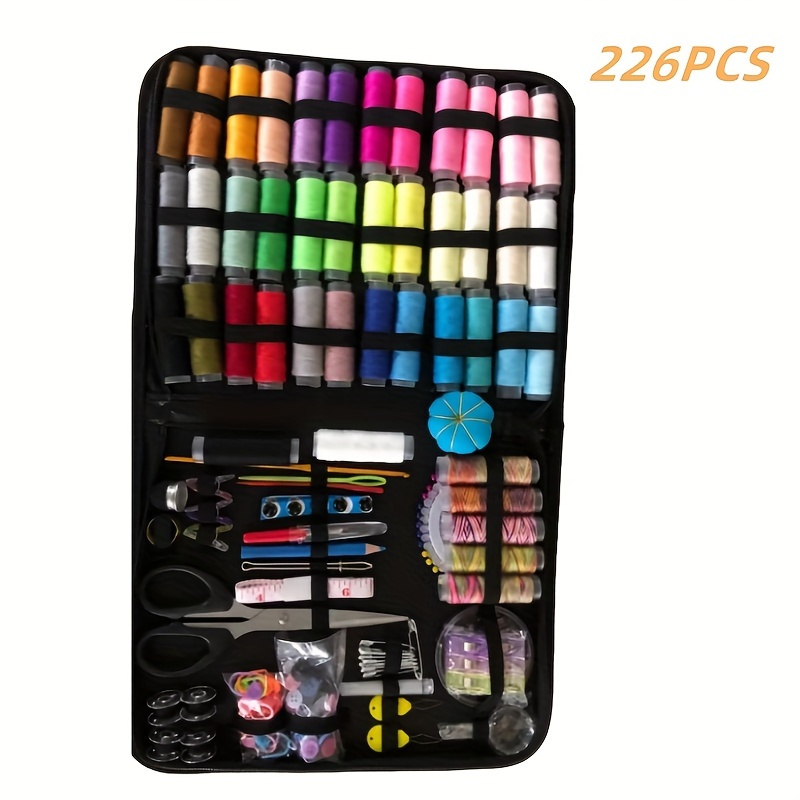 Naaisets DIY multifunctionele naaidoosset voor handquilten, stiksels, borduurgaren, naaiaccessoires, naaisets: Donkergrijs