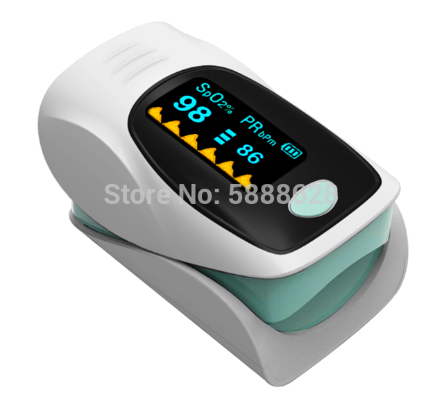 Finger Pulse Oximeter Finger Clip Heartbeat Saturation Oxygen Pulsoksymetr Heart Rate Spo2 Monitor Blood Saturation Meter Sensor: Blue