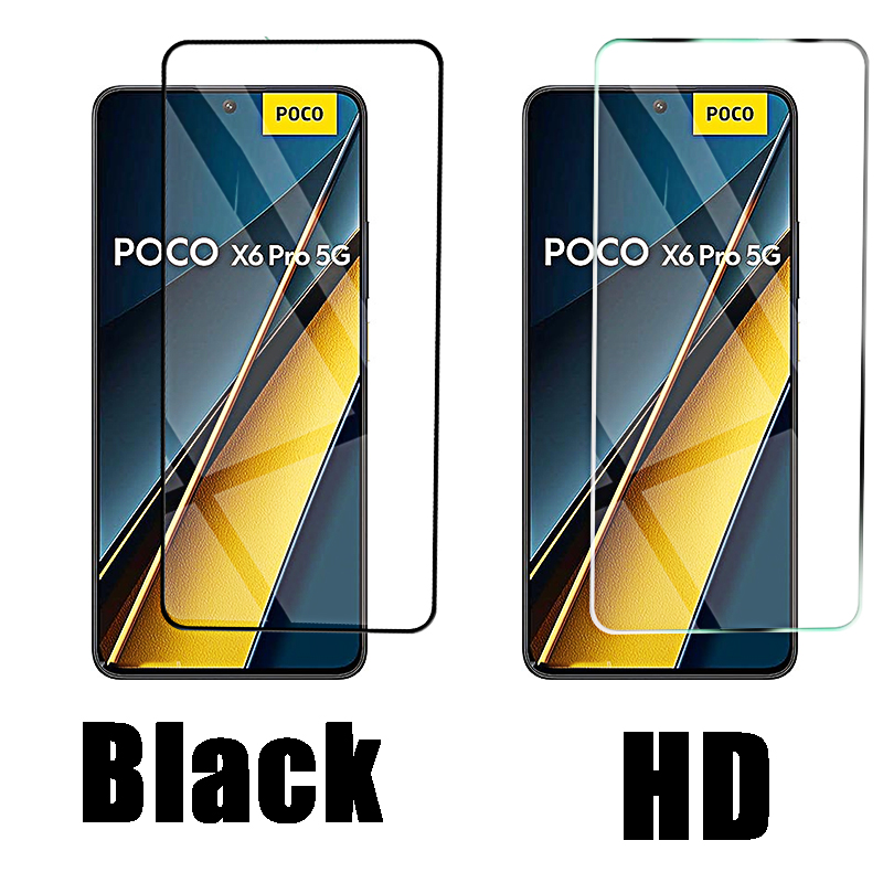 Protectores de pantalla de vidrio templado para Xiaomi, película protectora para Poco X6 Pro, 5G, X5, X4 Pro, X3, Nfc, Pocco, Poco, Poxo, X6pro, 4 Uds.