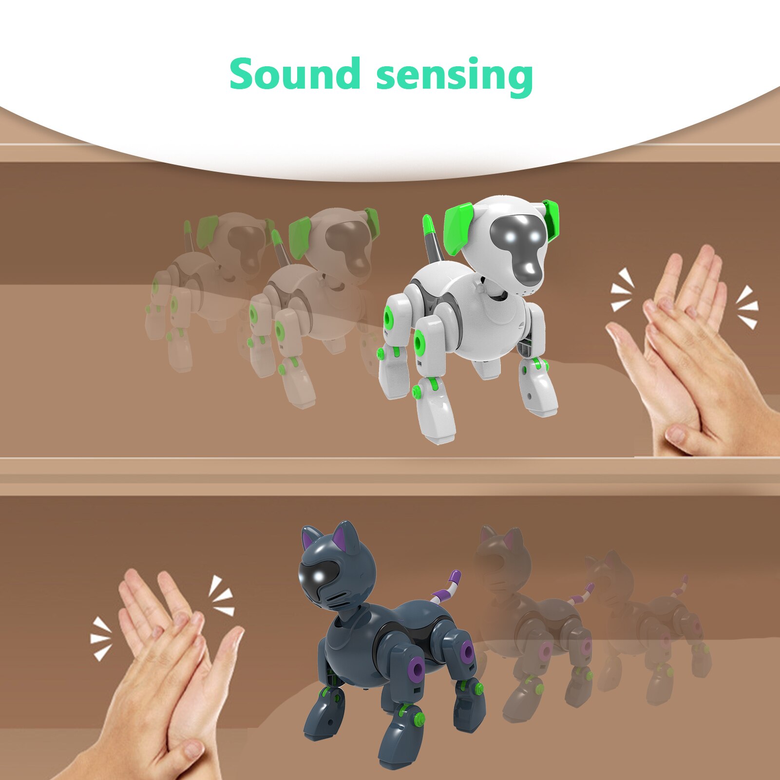 Jouet Robot chien/chat pour enfants, bricolage, animal de compagnie, télécommande, interactif, Intelligent, éducatif, pour garçons et filles