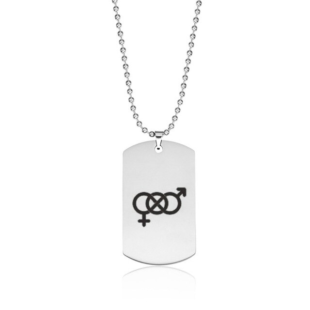 Regenboog Gay Pride Lgbt Rvs Driehoek Ketting Vrouwen Vriendschap Kettingen Mannen Hanger Sieraden: MXLC009605