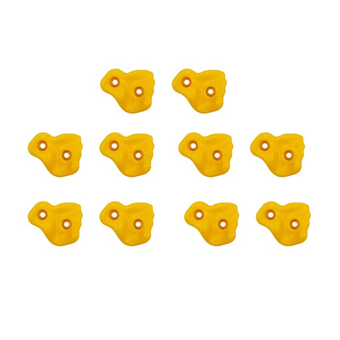 10 Stks/set Rock Muur Klimmen Houdt Voor Kinderen, Indoor En Outdoor Speeltuin Spelen Set Slide Accessoires Met Montage Hardware: 10PCS Yellow