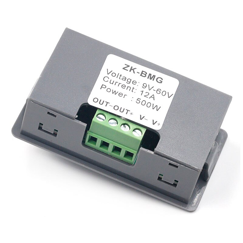 DC 9-60V 12v 24v 36V 48V 12A DC Motor Controller PWM Adjustable Speed Digital display encoder duty ratio frequency ZK-BMG