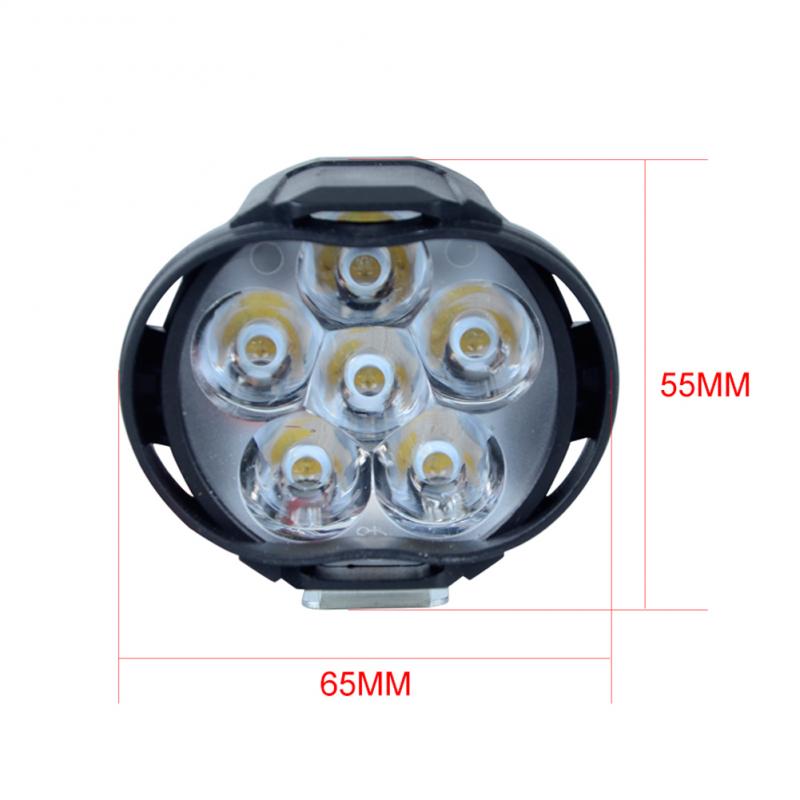 2 Stuks Motorfietsen Koplamp 6500K Wit Super Bright 6 Led Werken Spot Light Motorbike Fog Lamp 1200LM Led Scooters spot