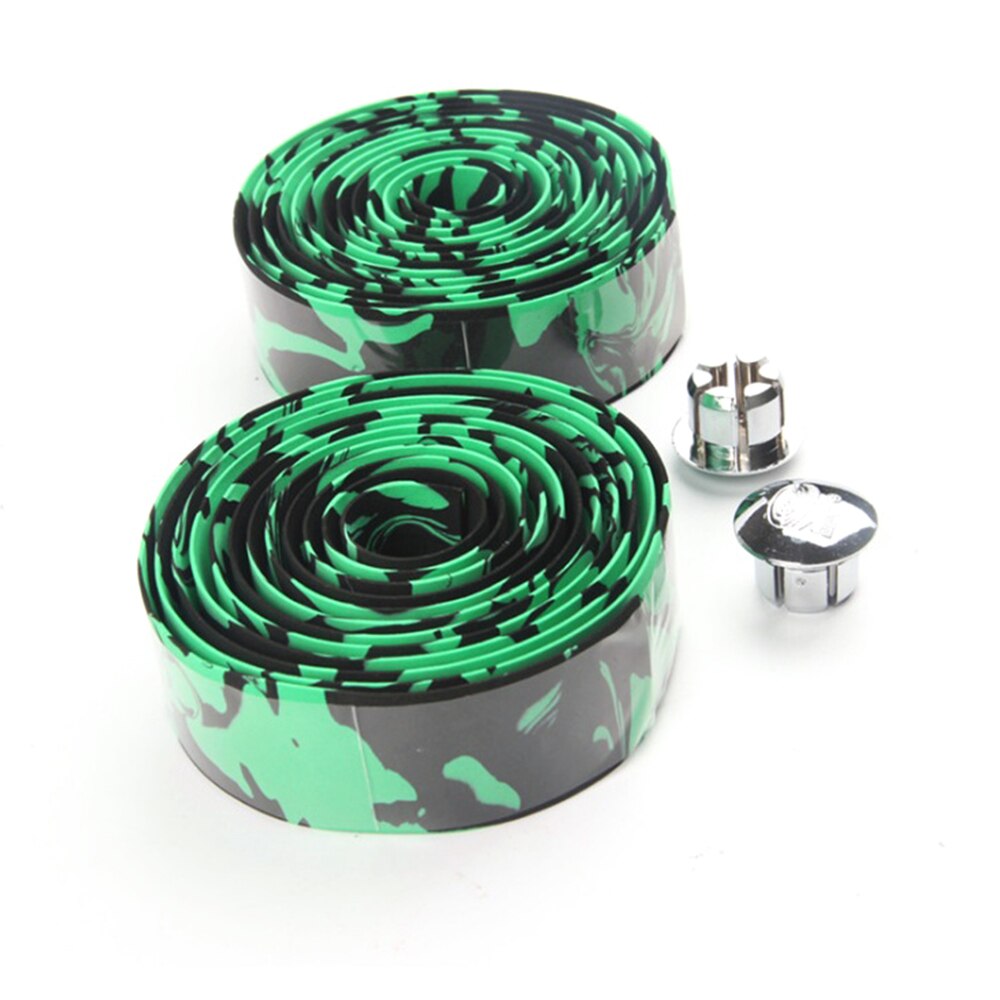 8 Kleuren Mountain Racefiets Fietsstuur Tape Camouflage Fietsen Handle Belt Kurk-Trillingen Wrap Bike Body Decoratie: Green