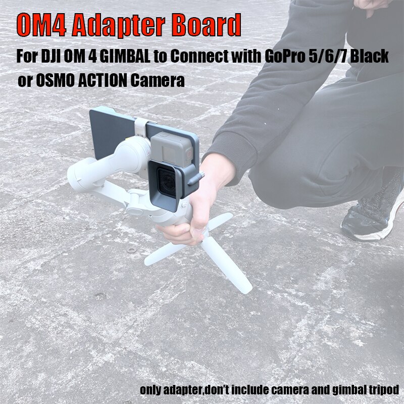 Adaptateur OM4 pour DJI Osmo Mobile 4 3, convertisseur de caméra à cardan portable pour Gopro 5 6 7, connecteur d&#39;action, support