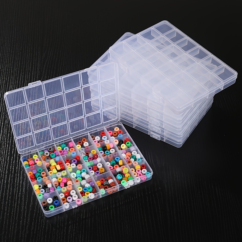 24 Grid Polypropylene Plastic Storage Box, Fixed Divider, Portable Fishing Gear Accessory Box Diy Jewelry Storage