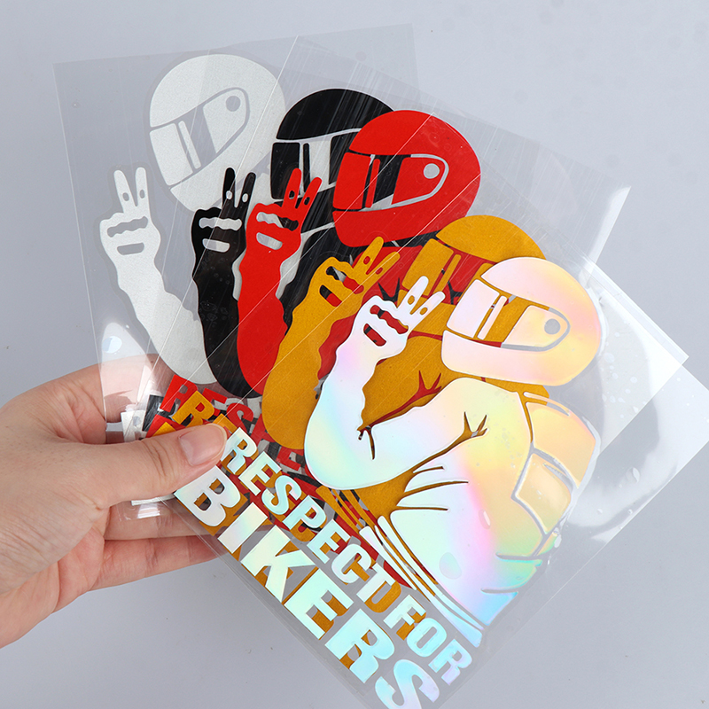 1 pz 15x11 CM Rispetto Biker Adesivo Per On Auto Moto Vinile 3D Adesivi Moto Vinile 3D adesivi e decalcomanie