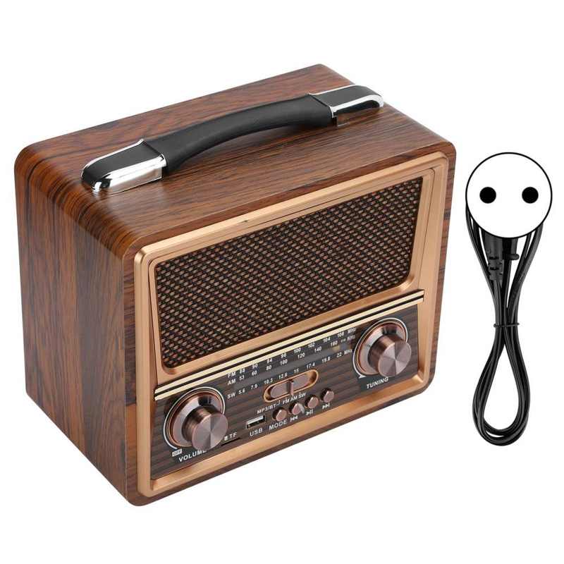 CYC houten retroradio, AM SW FM-radio, draadloze Bluetooth-luidspreker