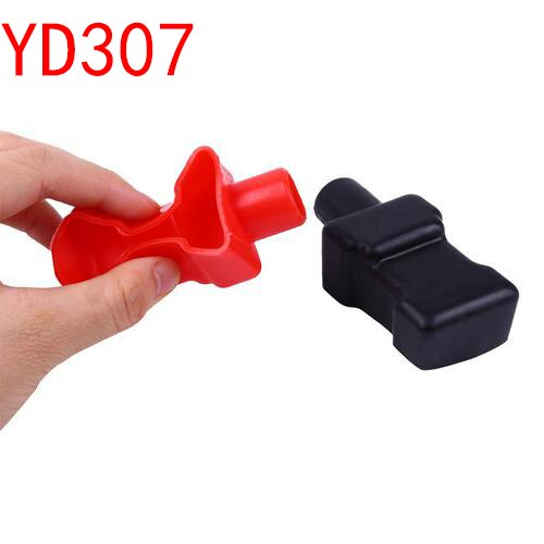 2x bilbatteri negativa pluspoler lock lock bagageutrymme isoleringsskydd bilbyte batterier tillbehör: Silver-