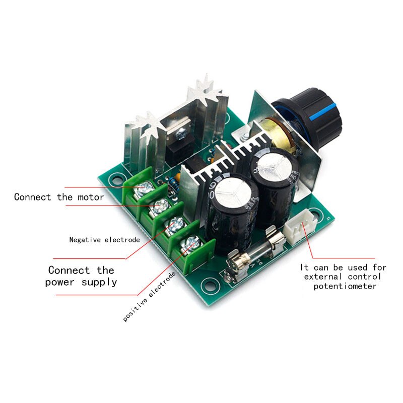 Dc 12v 24v 30v 40v 13 khz automatische pwm dc motor snelheidsregelaar gouverneur snelheidsregelaar schakelaar 10a 50v 1000uf